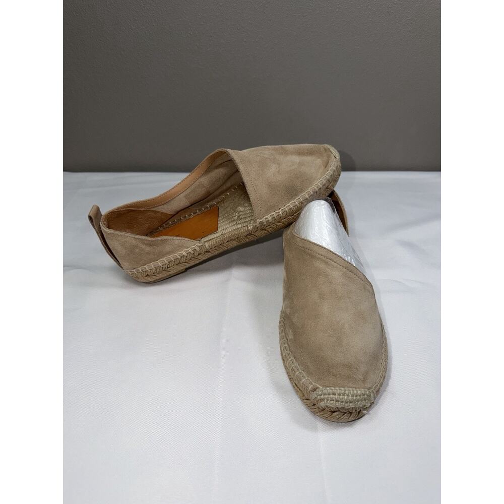 Rag & Bone Delos Asymmetrical Beige Suede Espadrilles Shoes 8.5 / 39 Excellent